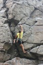 Climber girl on rock Royalty Free Stock Photo