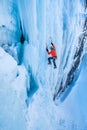 Winter ice climbing