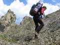 Climber on rock