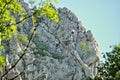 Climber On Rocky Wall Of Vrachanski Balkan Nature Park, Bulgaria