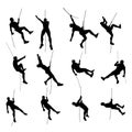 Climber set silhouette 01