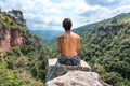 Climber sitting on the top