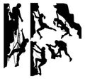 Climber Sport Activity Silhouettes