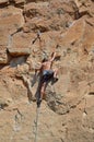 Climber on the trek Royalty Free Stock Photo