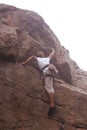 Climberl on rock Royalty Free Stock Photo