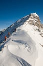 Climbers on the ascent Royalty Free Stock Photo