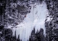 Ice climbing waterfall Royalty Free Stock Photo