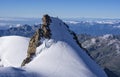Climbers on Corno Nero peak, Monte Rosa, Alps, Italy Royalty Free Stock Photo