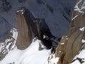 climbers on the Cosmiques ridge, Chamonix