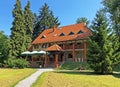 Climbers lodging in a Forest park Jankovac or Planinarski dom u Park sumi Jankovac