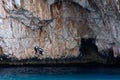 Climbers on the Mediterranean