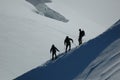 Climbers on Mount Blanc