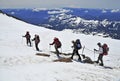 Climbers on Mount Rainier, Washington