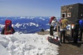 Climbers on Mount Rainier, Washington