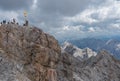 The climbers on mount Zugspitze, Germany