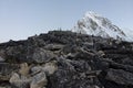 Climbers over the Kala Patthar, Gorak Shep, Everest Base Camp trek, Nepal