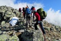 Climbers on the rocks Royalty Free Stock Photo