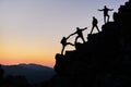 Climbers working together Royalty Free Stock Photo