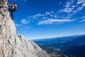 Climbing in Austrian Alps Royalty Free Stock Photo