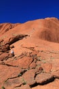 Climbing Ayres Rock - Australia Royalty Free Stock Photo