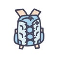 climbing backpack color vector doodle simple icon