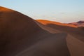 Climbing Big Daddy Dune during Sunrise, Desert Landscape at Dawn