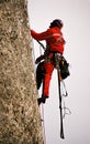 Climbing on big wall Valea Alba Royalty Free Stock Photo