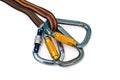 climbing carabiners and rope