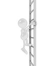 Climbing character Royalty Free Stock Photo