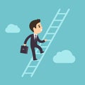 Climbing corporate ladder Royalty Free Stock Photo