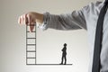 Climbing the corporate ladder to success Royalty Free Stock Photo