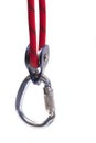 Climbing equipment - pulley, rope, carabiner