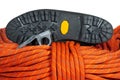 Climbing Equipment on White Background