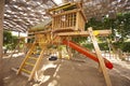 Climbing frame in a childrens play area Royalty Free Stock Photo