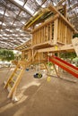 Climbing frame in a childrens play area Royalty Free Stock Photo