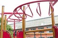 Climbing frame on playground at summer Royalty Free Stock Photo