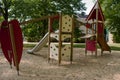 Climbing frame in a public park Royalty Free Stock Photo