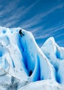 Climbing a glacier in patagonia.