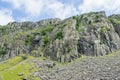 Climbing Glyderau, Llanberis Pass, A4086, Snowdonia National Park, Caernarfon, North West Wales, UK Royalty Free Stock Photo