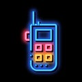 Climbing Gps Assistant Device Alpinism neon glow icon illustration