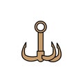 climbing, hook, equipment line icon on white background. Elements of mountaineering icon. Can be used for web, logo