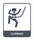 climbing icon in trendy design style. climbing icon isolated on white background. climbing vector icon simple and modern flat