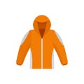 Climbing jacket icon, flat style Royalty Free Stock Photo