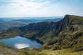 Climbing and lake view on cadair idris hill in wales 2022