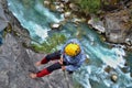 Climbing the majestic Star Chek multi-pitch route south of Whistler.