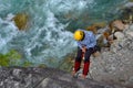 Climbing the majestic Star Chek multi-pitch route south of Whistler.