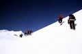 Climbing Mera Peak Royalty Free Stock Photo