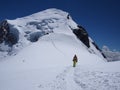 Climbing Mont Blanc in france Royalty Free Stock Photo