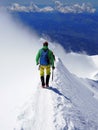 Climbing Mont Blanc in france Royalty Free Stock Photo