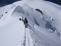 Climbing Mont Blanc in france Royalty Free Stock Photo